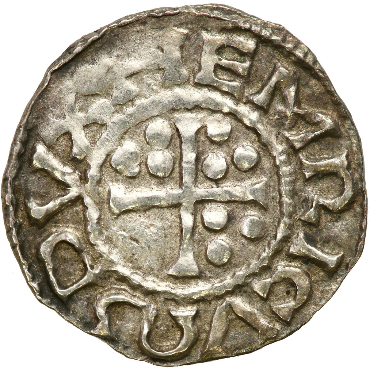 Niemcy, Regensburg. Heinrich II (985-995). Denar